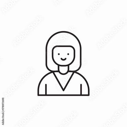 female user icon sign vector