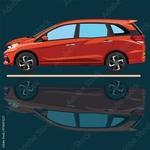 ilustrasi mobil sport super cepat