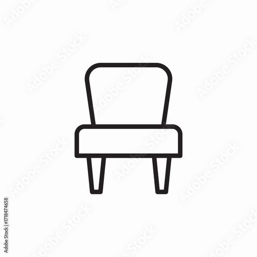 chair seat icon sign vector