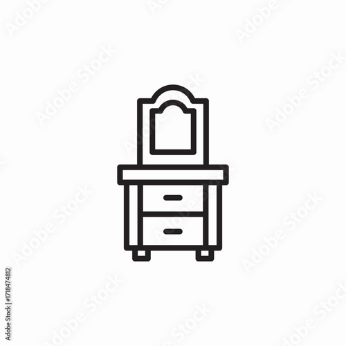 makeup furniture closet icon sign vector