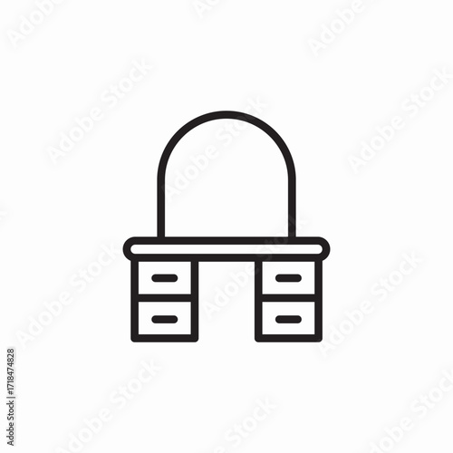 makeup table icon sign vector
