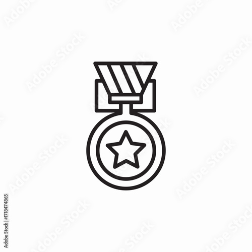 military medal award icon sign vector
