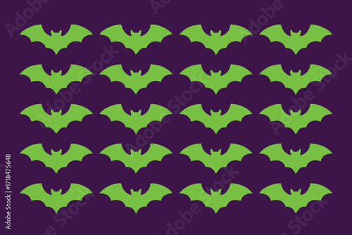 spooky seamless bat silhouette pattern in green and purple vector ai eps jpeg png decor background