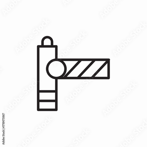 gate barrier icon sign vector