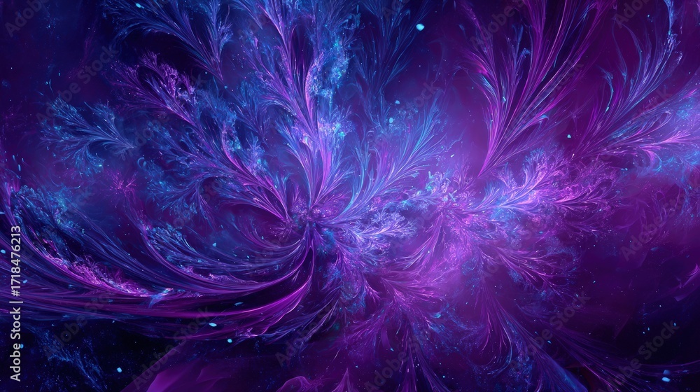 Obraz premium Abstract Purple And Blue Galaxy Design