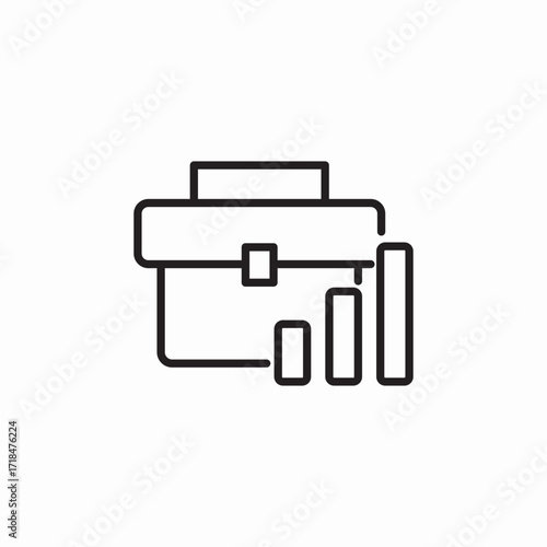 portfolio growth icon sign vector