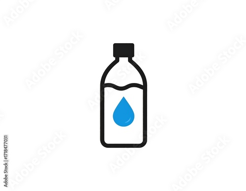 Simple water bottle icon