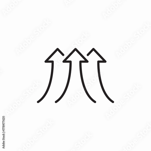 up arrows growth icon sign vector