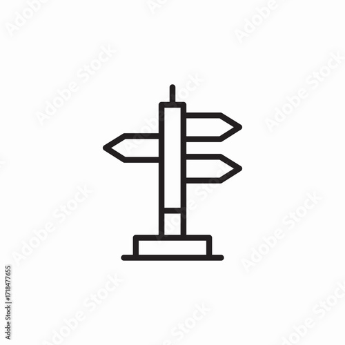 wayfinder direcrion path icon sign vector