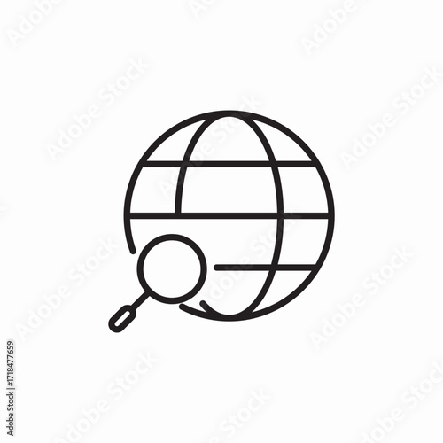 web internet search icon sign vector