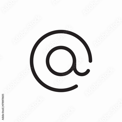at symbol mail icon sign vector