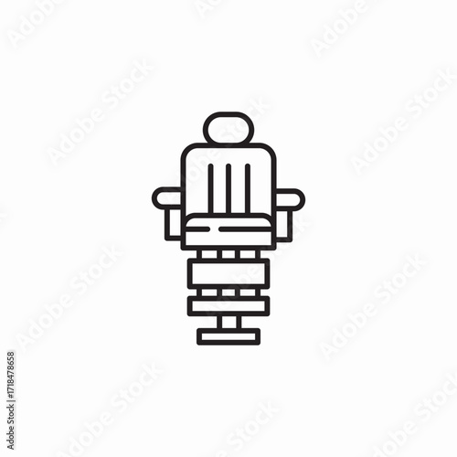 barbershop seat armchair icon sign vector