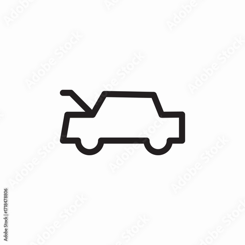 car hood open icon sign vector