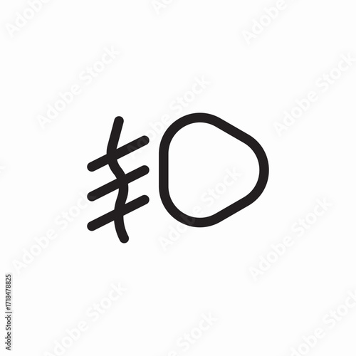 car light turn off icon sign vector