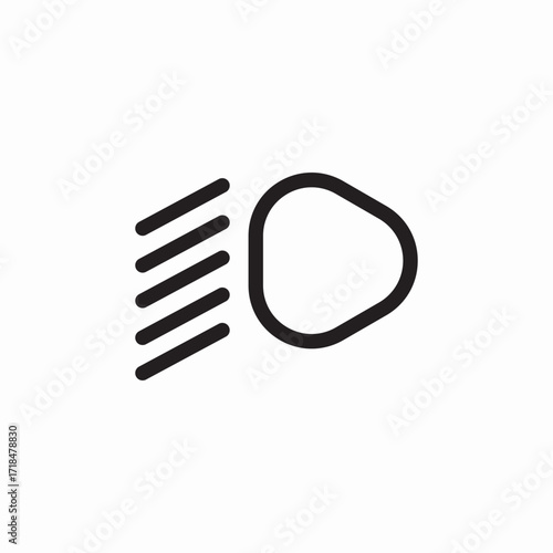car low beam headlights icon sign vector