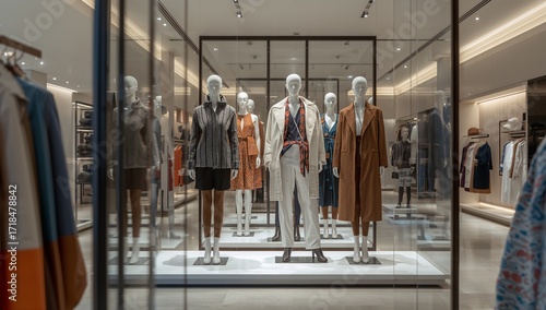 Wallpaper Mural Fashion Clothing Store with Mannequins in Display Window Torontodigital.ca