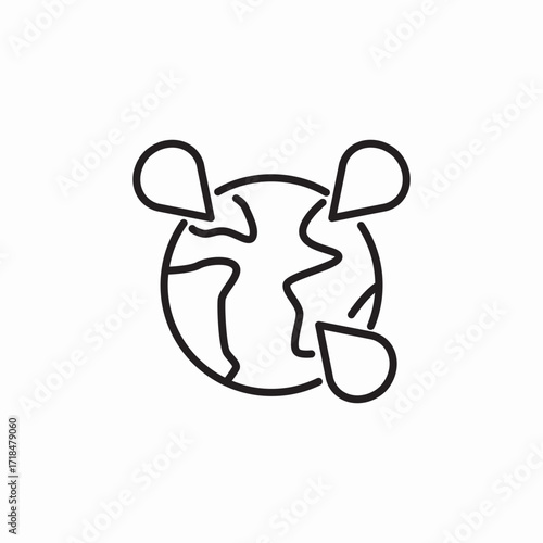 world locations icon sign vector
