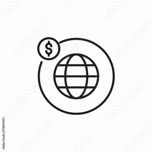 world money icon sign vector