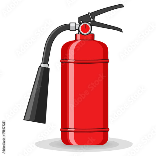 Red Fire Extinguisher - Essential Safety Equipment for Emergencies.