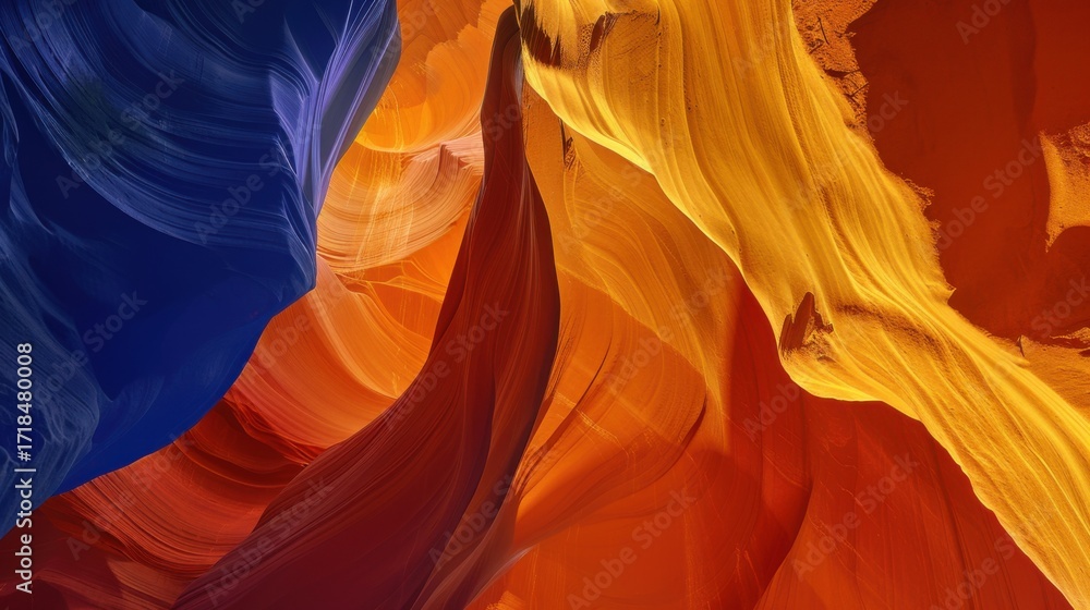 Obraz premium Fire & Light Design: Orange Flames, Red Heat & Colorful Wave Textures for Wallpaper Backgrounds