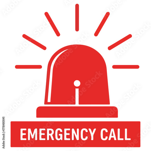 Emergency call alert symbol for urgent situations.