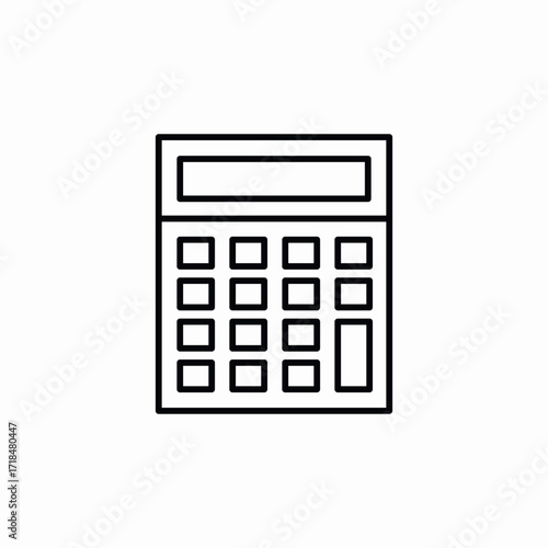 calculator count icon sign vector