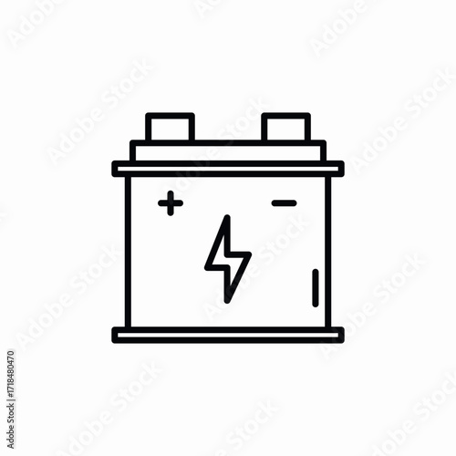 car accumulator icon sign vector