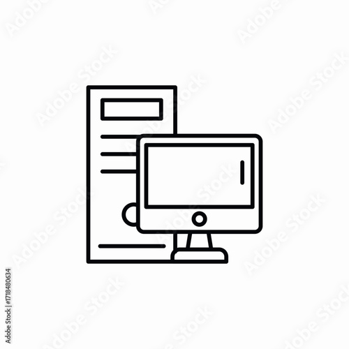 computer pc icon sign vector