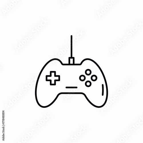 game controller icon sign vector
