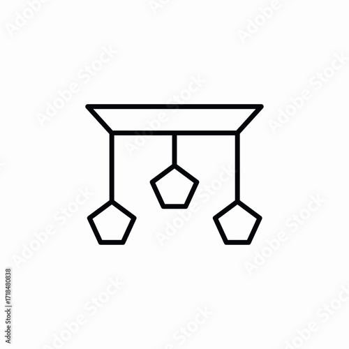 garlands ceiling icon sign vector