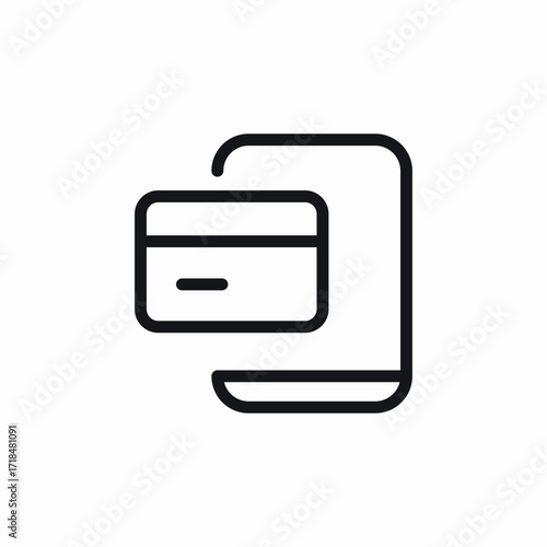 phone card payment icon sign vector