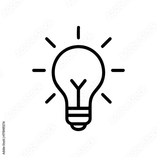 Light Bulb Idea icon vector
