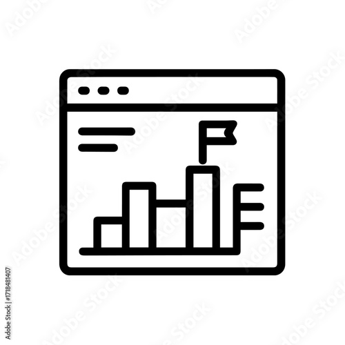 Analytics Dashboard icon vecor