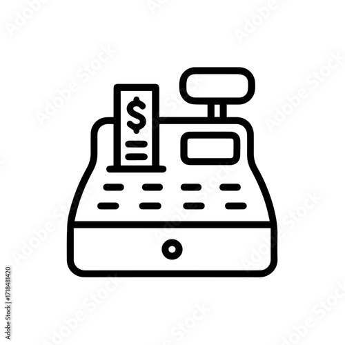 Cash Register icon vector