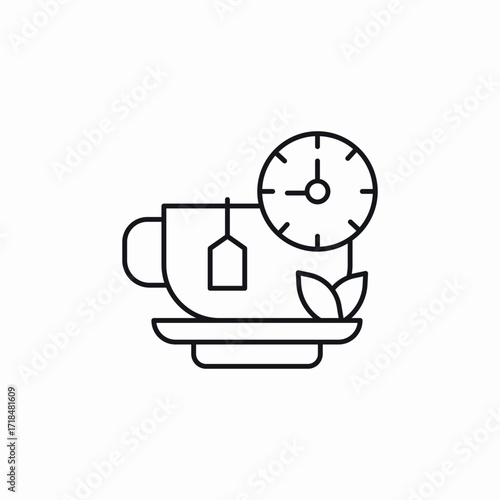 tea time icon sign vector