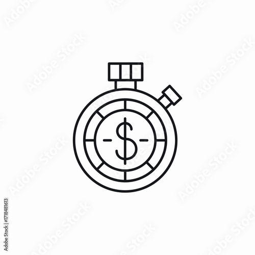 time money icon sign vector