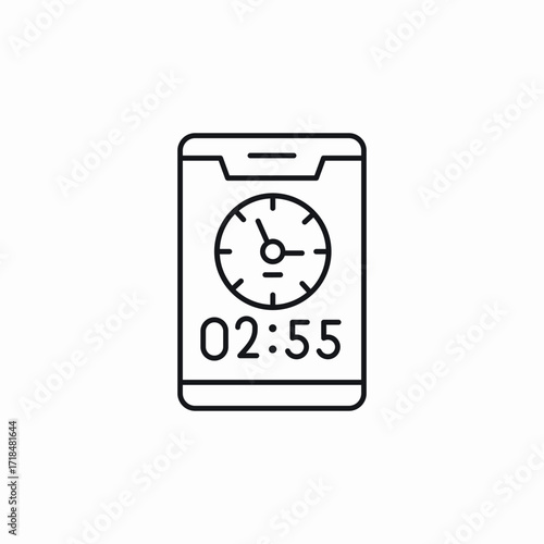 time clock icon sign vector