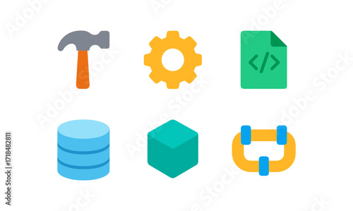 Build system icons for development and engineering projects