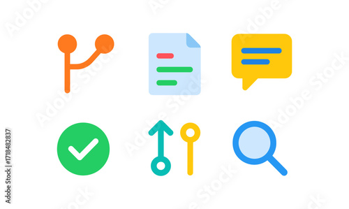 Code review icons collection for programming and development projects