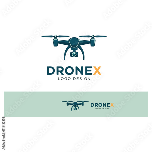 Drone logo design with a modern and professional appearance.