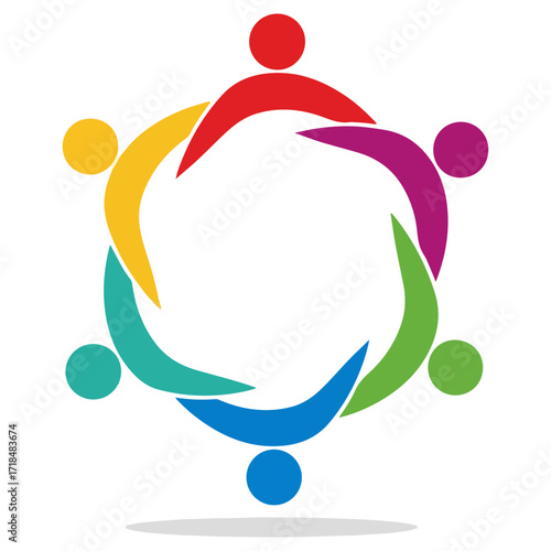 Teamwork and collaboration concept with diverse people.