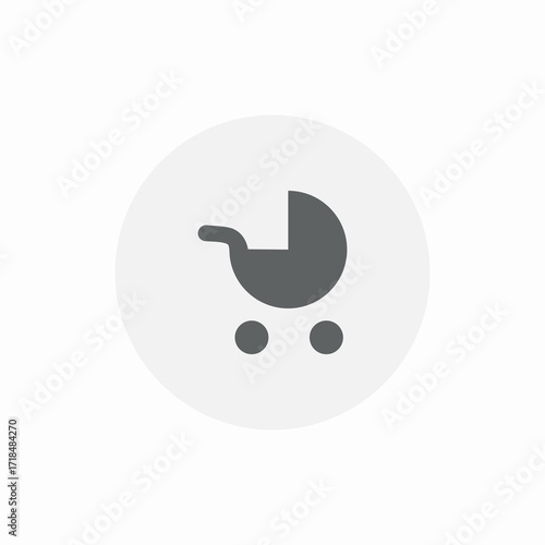 baby crib icon sign vector