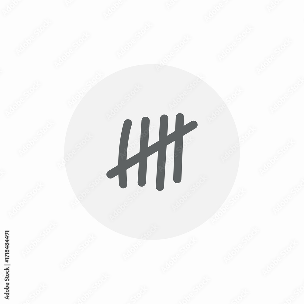 Obraz premium count lines icon sign vector