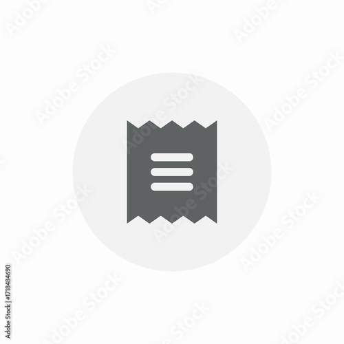 financial receipt icon sign vector