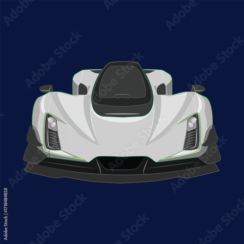 ilustrasi mobil sport super cepat