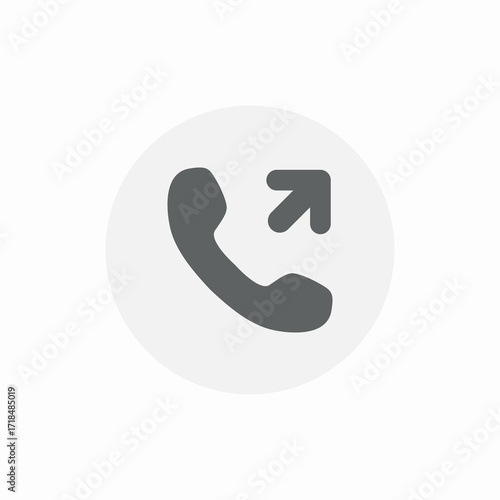 outgoing dial call icon sign vector