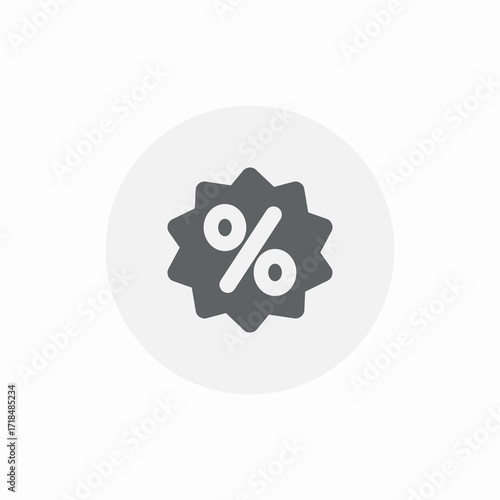sales discount rate icon sign vector