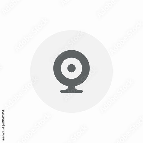 round camera icon sign vector