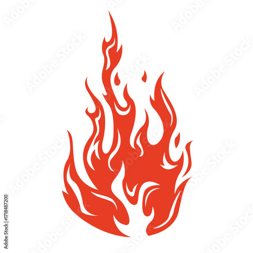 Fiery Flames Isolated Burning Symbol