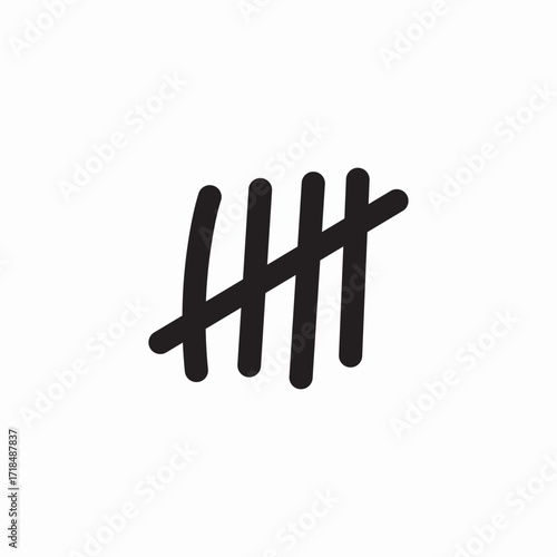 line numbers icon sign vector